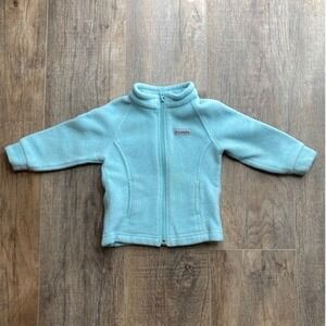 Columbia Fleece‎ Jacket 12-18M Light Blue Zip Up Soft Warm Infant Toddler Layer